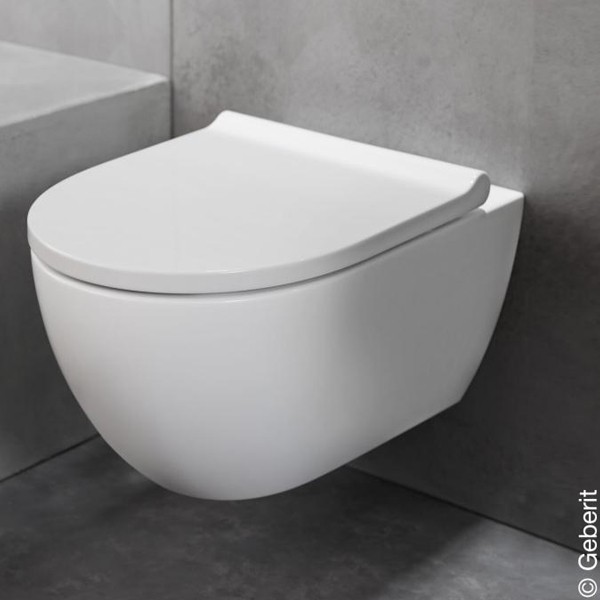 GEBERIT Acanto Wand-Tiefspül-WC mit Sitz, TurboFlush, weiß