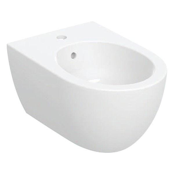 Geberit Acanto Wandbidet, mit Überlauf geschl. Form, T:53cm, weiß, KeraTect