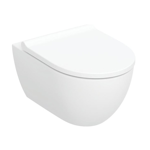 Geberit Acanto wandhängendes Tiefspül-WC mit KeraTect Beschichtung, weiß 502774008