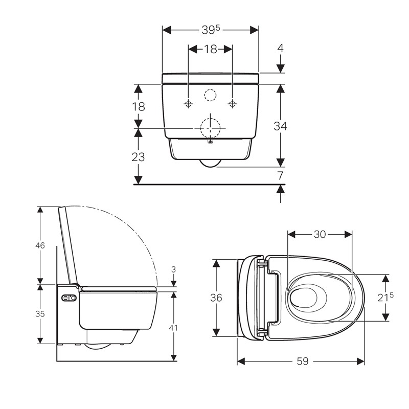 Geberit AquaClean Mera Classic WC-Komplettanlage UP WWC glanzverchromt