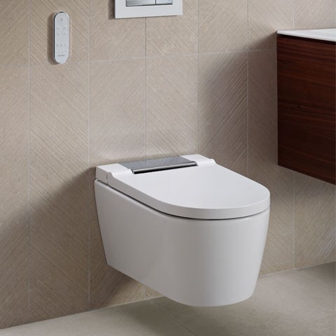 Geberit AquaClean Sela WC-Komplettanlage Wand-WC weiß / glanzchrom