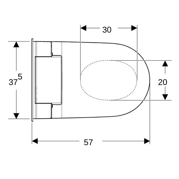 Geberit Geberit AquaClean Sela WC-Komplettanlage Wand-WC, weiß matt