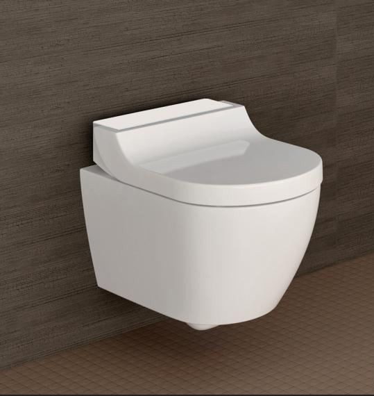 Geberit AquaClean Tuma Comfort WC-Komplettanlage Wand-WC Edelstahl gebürstet