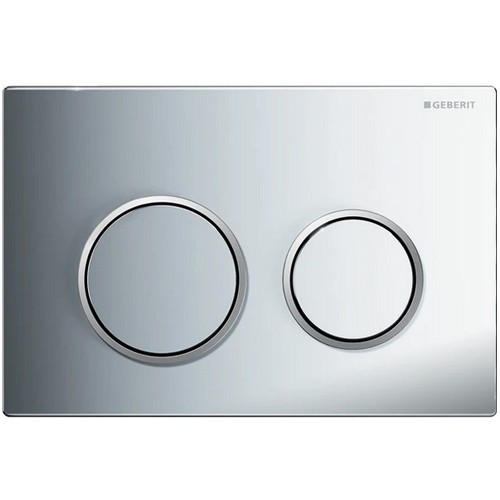 Geberit Betätigungsplatte Omega20, für 2-Mengen-Spülung, Glanzchrom / Mattchrom / Glanzchrom