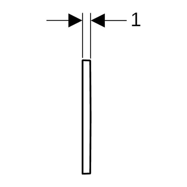 Geberit Betätigungsplatte Omega30, für 2-Mengen-Spülung, Glanzchrom / Mattchrom / Glanzchrom