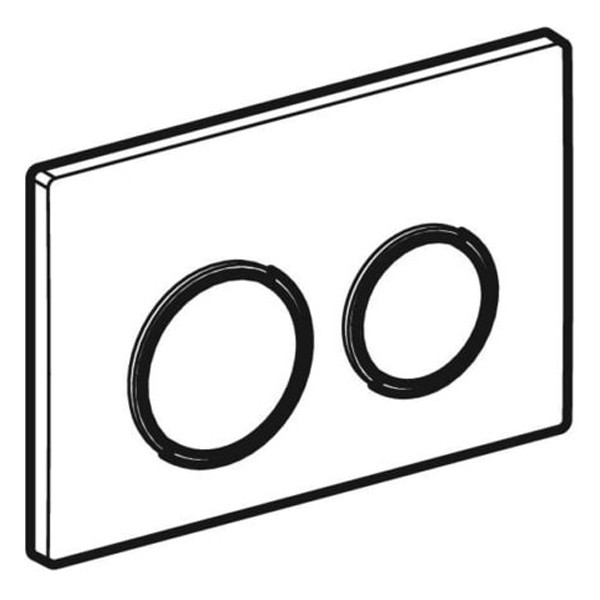 Geberit Betätigungsplatte Omega20, für 2-Mengen-Spülung, chrom matt/chrom glänzend, easy-to-clean-beschichtet