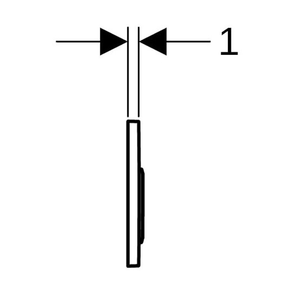Geberit Betätigungsplatte Omega20, für 2-Mengen-Spülung, Weiß / Vergoldet / Weiß