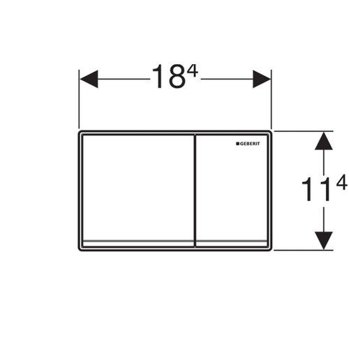 Geberit Betätigungsplatte Omega60, für 2-Mengen-Spülung, Farbe: Glas Schwarz