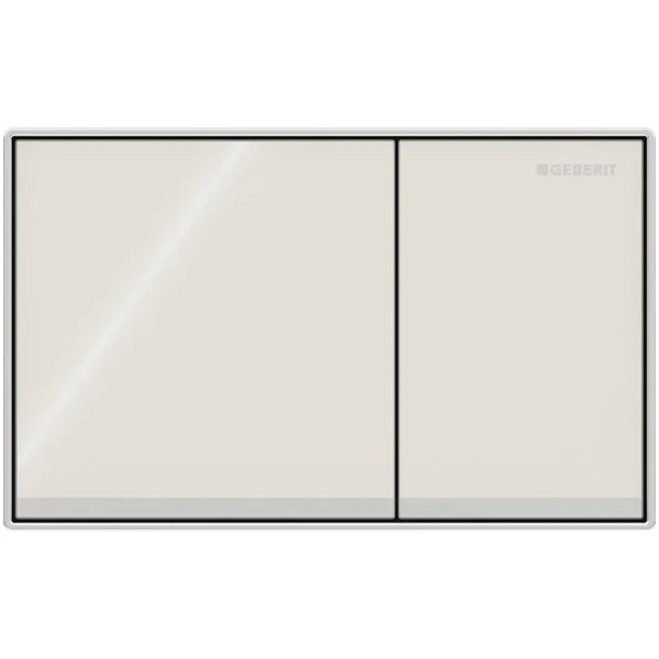 Geberit BetPl. Omega60, für 2-Mengen-Sp. sand-grau, verspiegelt, hgl.-verchromt