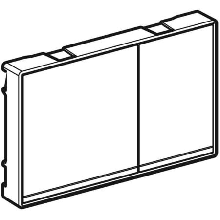 Geberit BetPl. Omega60, für 2-Mengen-Sp. sand-grau, verspiegelt, hgl.-verchromt