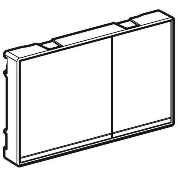 Geberit Betätigungsplatte Omega60, für 2-Mengen-Spülung, Glas Weiß