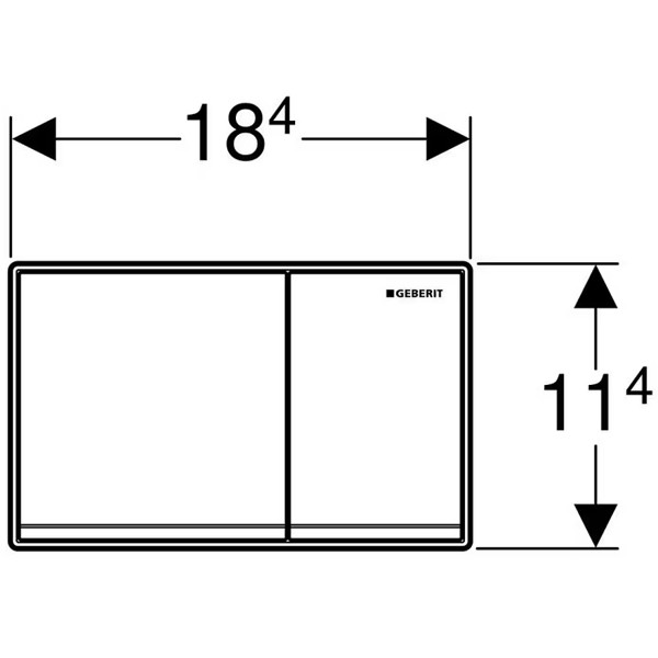 Geberit Betätigungsplatte Omega60, für 2-Mengen-Spülung, Glas Weiß