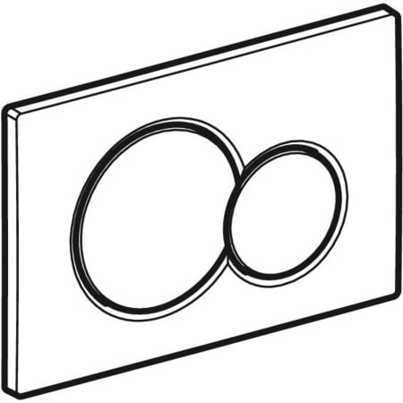 Geberit Betonplatte Sigma01, für 2-Mengen-Spühlung mattchrom-lackiert