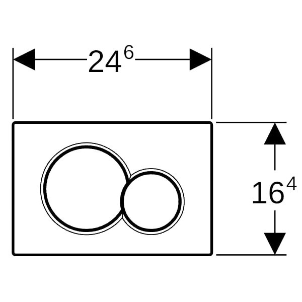 Geberit Betätigungsplatte Sigma01, für 2-Mengen-Spülung, weiß-alpin