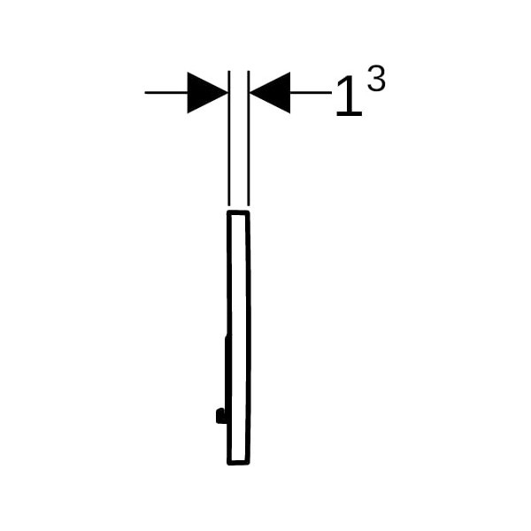 Geberit Betätigungsplatte Sigma01, für 2-Mengen-Spülung, weiß-alpin