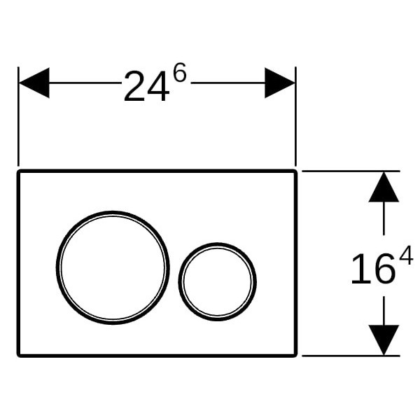 Geberit BetPl. Sigma20, für 2-Mengen-Sp. weiß, weiß matt
