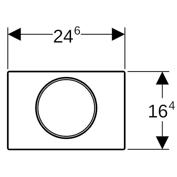 Geberit Sigma10 BetPl. für Spül-Stopp Spülung schwarz