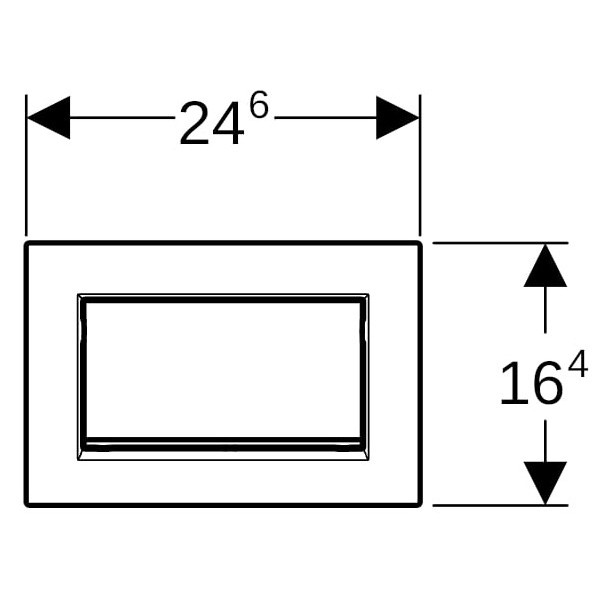 Geberit Betätigungsplatte Sigma30, für Spül-Stopp-Spülung, Glanzchrom / Chrom gebürstet / Glanzchrom