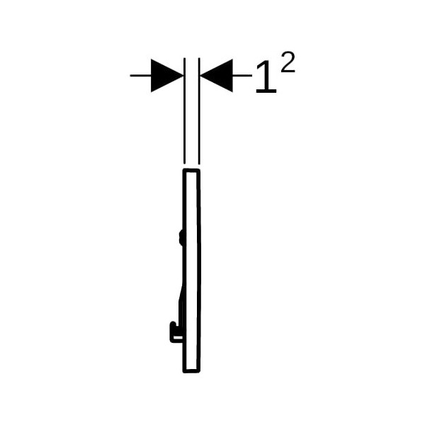 Geberit Betätigungsplatte Sigma30 für Spül-Stopp-Spülung, verschraubbar, Weiß Matt