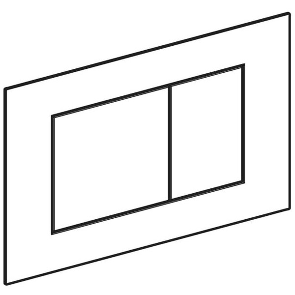 Geberit Sigma 40 BetPl., für 2-Mengen-Spülung Square, schwarzmatt/Etc