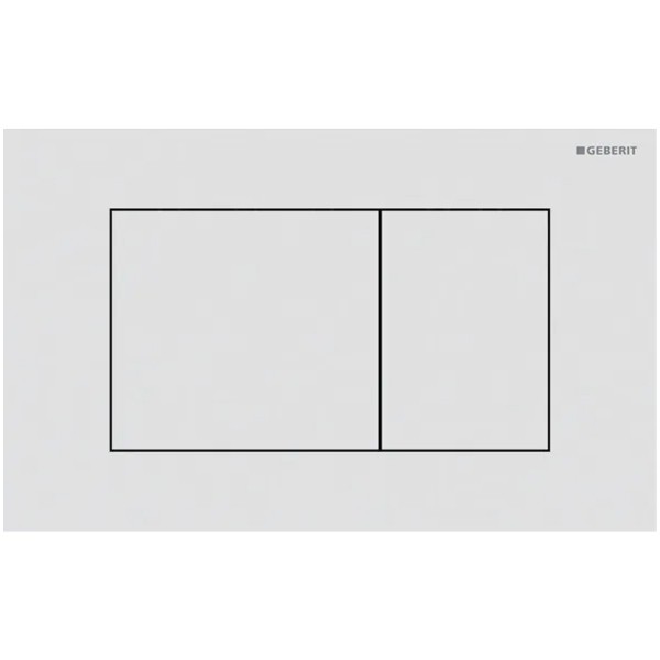 Geberit Sigma 40 BetPl., für 2-Mengen-Spülung Square, weißmatt/Etc