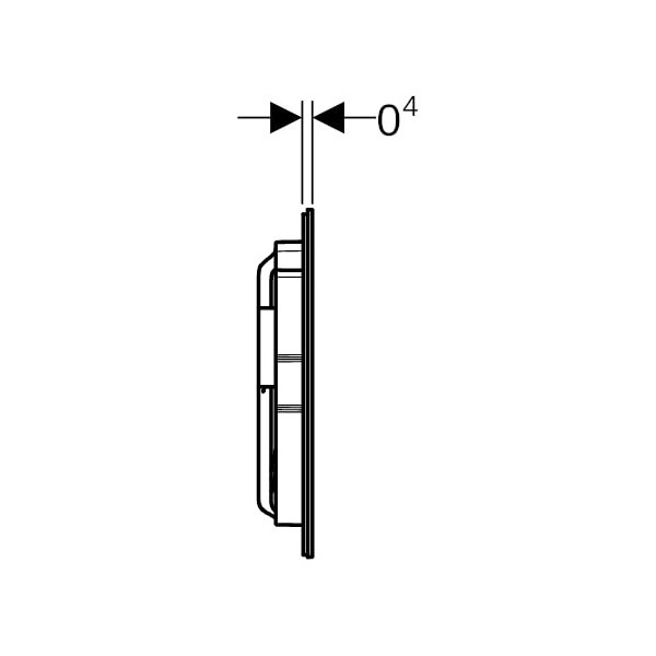 Geberit Sigma 40 BetPl., für 2-Mengen-Spülung Round, edelst. gebü./Etc