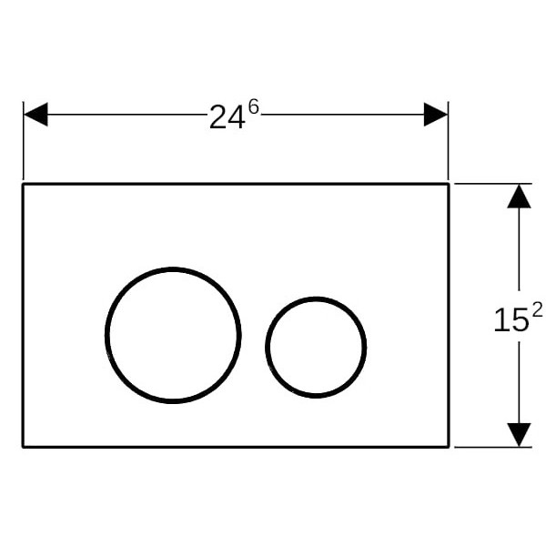 Geberit Sigma 40 BetPl., für 2-Mengen-Spülung Round, Glas, sand-grau