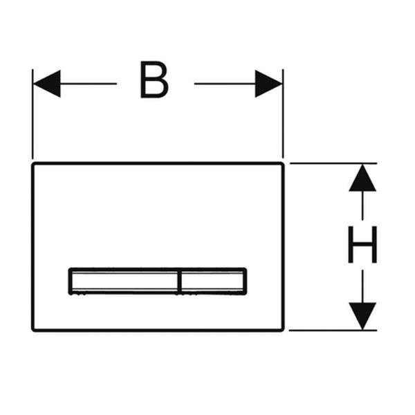 Geberit Betätigungsplatte Sigma50, für 2-Mengen-Spülung, Glanzchrom
