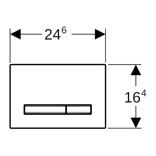 Geberit Betätigungsplatte Sigma50 für 2-Mengen-Spülung, Nussbaum amerikanisch, Metallfarbe rotgold
