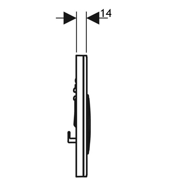 Geberit Betätigungsplatte Sigma21, für 2-Mengen-Spülung, Glas, weiß