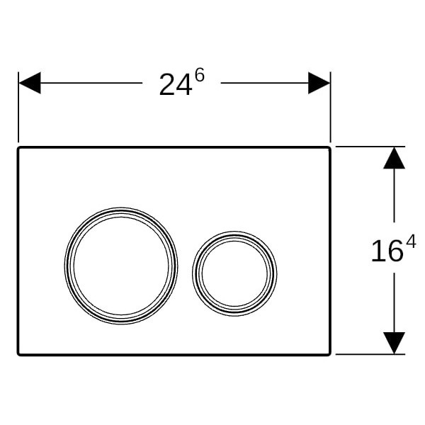 Geberit Betätigungsplatte Sigma 21, für 2-Mengen-Spülung schwarzchrom, Mustang Schiefer