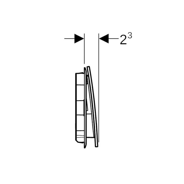 Geberit Sigma70 BetPl., für 2-Mengen-Spülung Edelstahl