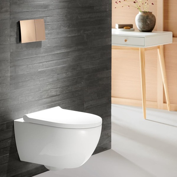 Geberit Sigma70 BetPl., für 2-Mengen-Spülung Edelstahl rotgold