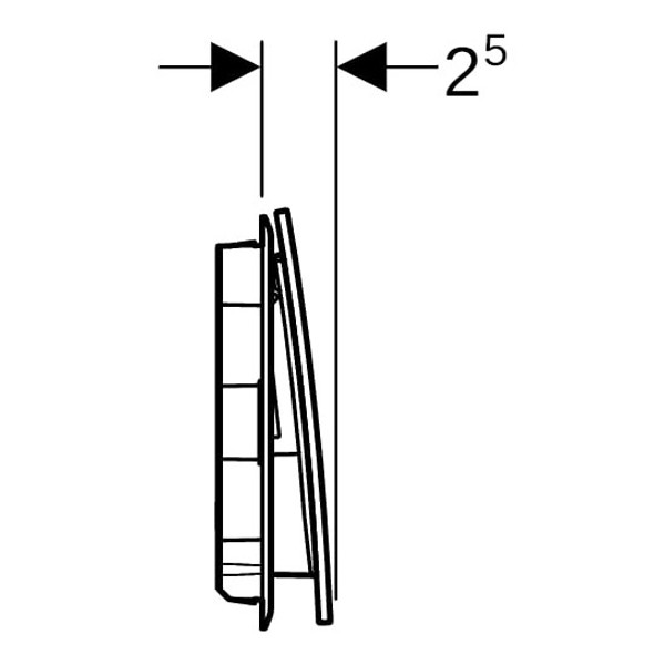 GEBERIT Sigma70 Betätigungsplatte, für 2-Mengen-Spülung, Glas schwarz