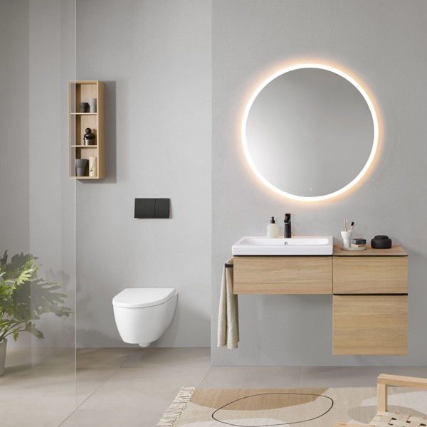 Geberit Sigma70 BetPl., für 2-Mengen-Spülung Edelstahl mattschwarz lackiert