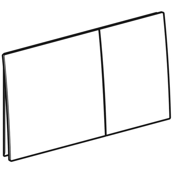 Geberit Sigma70 BetPl., für 2-Mengen-Spülung Glas weiß