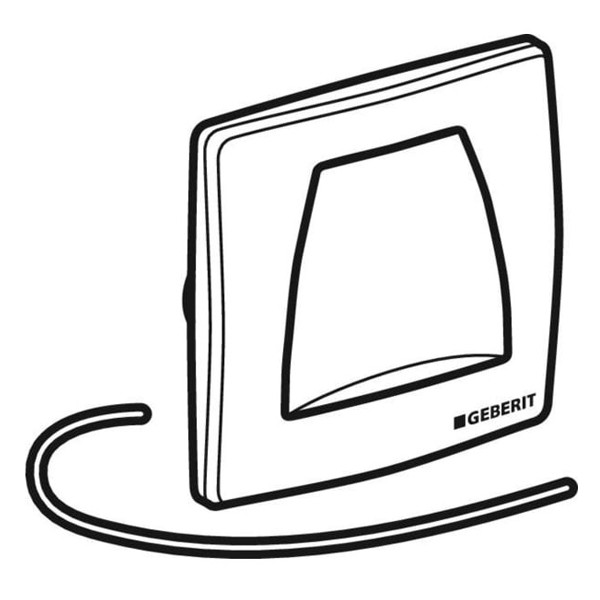 Geberit BetPl. Twinline zu UR-Strg. mit pneumatischer Sp-Ausl. weiß-alpin