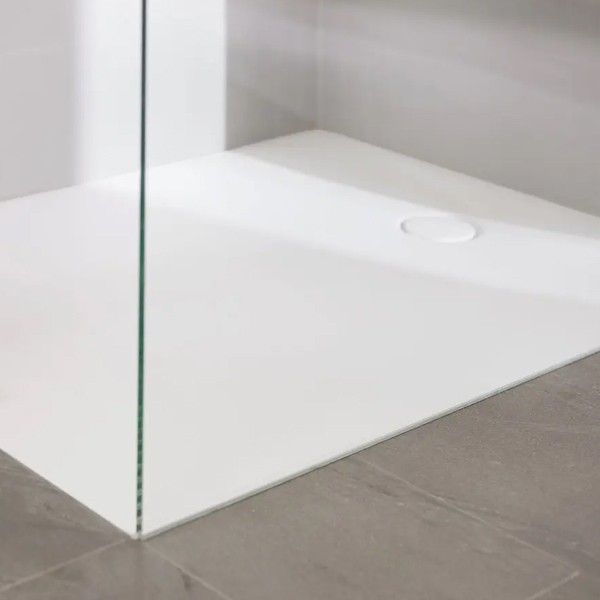 GEBERIT CleanFloor30 Duschfläche 800 x 800 x 35 mm integriert, mit Dichtvlies, Mittelablauf, verschiedene Farben und Montagezubehör zur Auswahl 