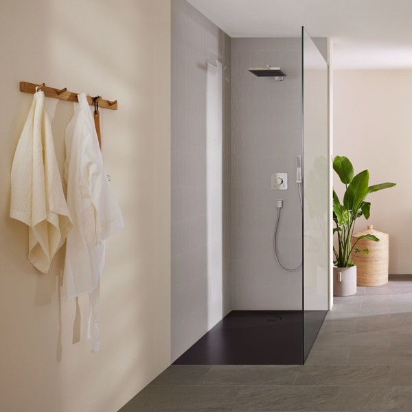 GEBERIT CleanFloor30 Duschfläche 800 x 800 x 35 mm integriert, mit Dichtvlies, Mittelablauf, verschiedene Farben und Montagezubehör zur Auswahl 