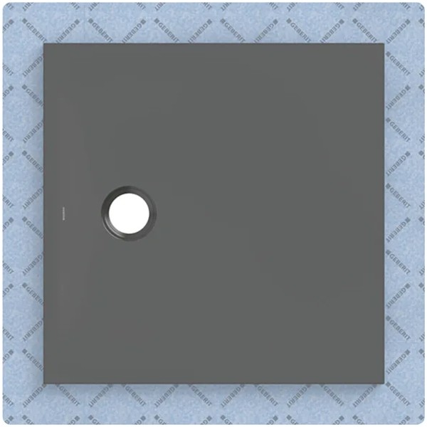 GEBERIT CleanFloor30 Duschfläche 800 x 800 x 35 mm integriert, mit Dichtvlies, Mittelablauf, verschiedene Farben und Montagezubehör zur Auswahl 