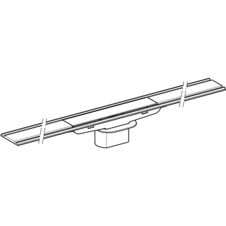 Geberit CleanLine60 Duschrinne für dünne Bodenbeläge 30 - 130 cm edelstahl gebürstet