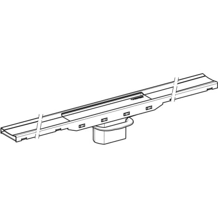 GE Duschrinne CleanLine80 30-130cm schwarz Chrom poliert