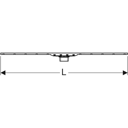 GE Duschrinne CleanLine80 30-130cm schwarz Chrom poliert