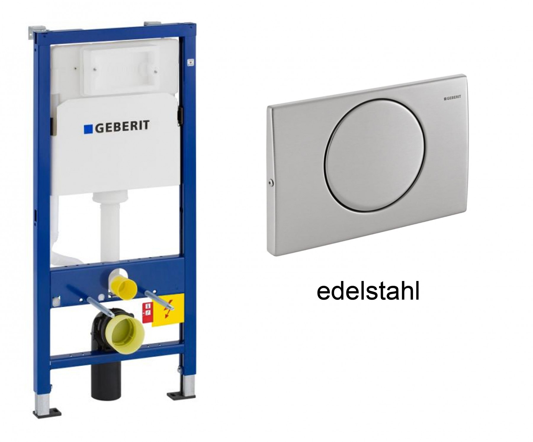 Geberit Duofix Basic UP100 Element inkl. Wandanker  mit Delta UP-SPK 12 cm,  passende Betätigungsplatten zur Auswahl 458103001