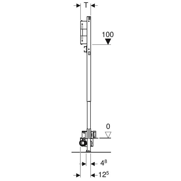 Geberit Duofix Element für Dusche 130cm mit Wandablauf Wandarmatur UP d50