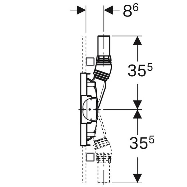 Geberit Duofix Element für Dusche 50cm mit Wandablauf d40