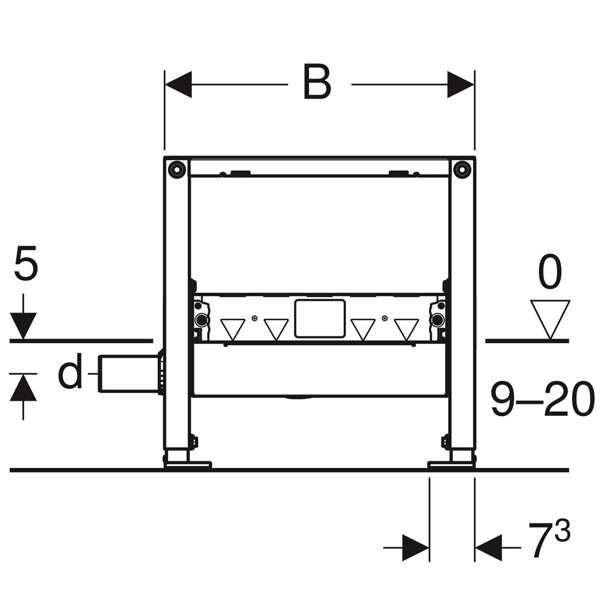 Geberit Duofix Element für Dusche 50cm mit Wandablauf d50