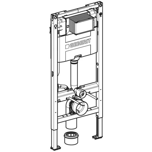 Geberit Duofix Element f. WWC, 112cm mit Omega UP-SPK 12cm