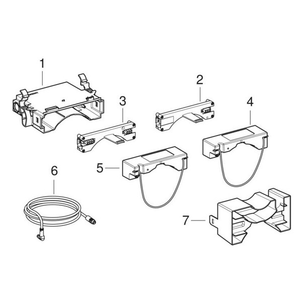 Geberit Duofix Element f. WWC, 112 cm Sigma UP-SPK 12cm, Power & Connect Box