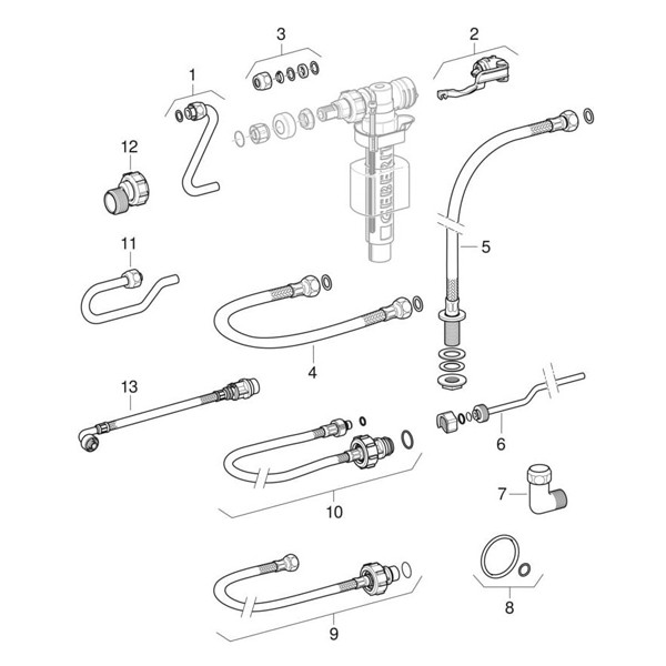 Geberit Duofix Element f. WWC, 112 cm Sigma UP-SPK 12cm, Power & Connect Box